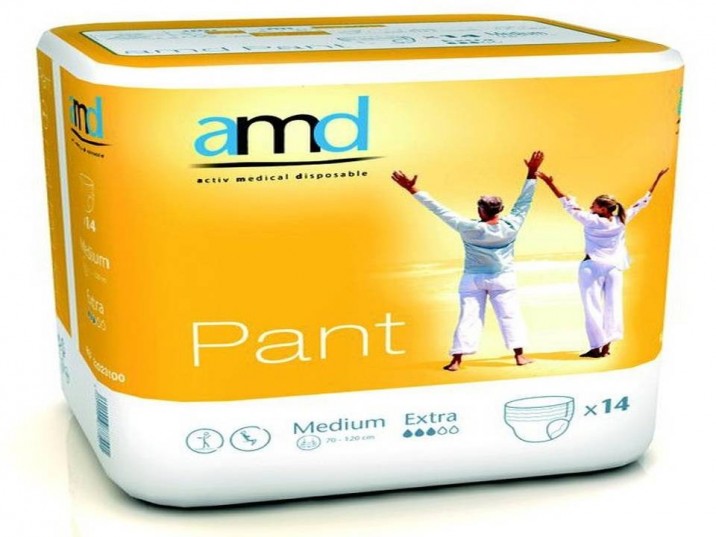 Elastyczne majtki chłonne AMD Pants Medium Extra 14 szt.